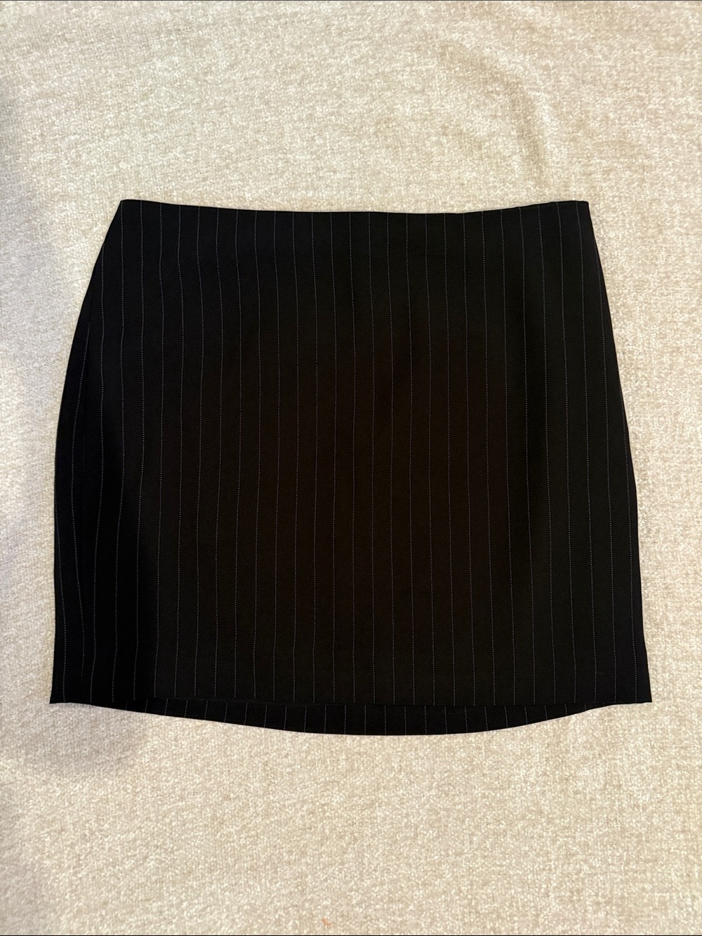 Express Black Pinstripe Mini Skirt